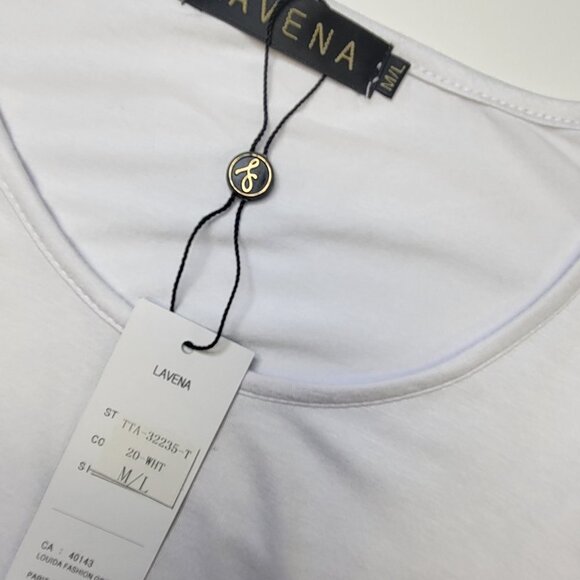 White Cotton Dolman Sleeve Top Sizes M/L, L/XL, XL/XXL - NWT - Picture 7 of 10